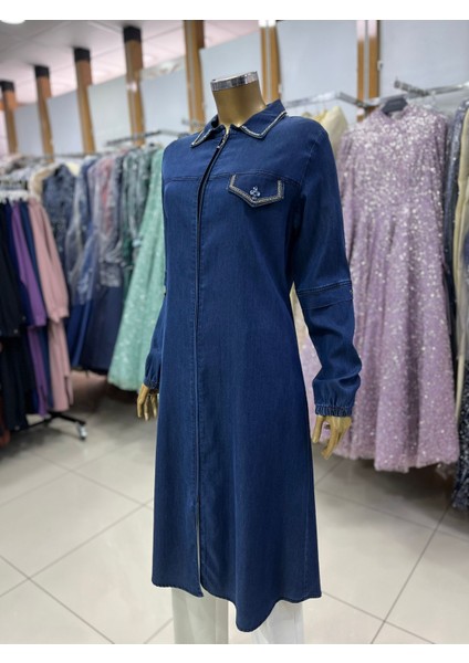 3511 Önü Fermuarlı Yakası Taş Detaylı Cep Kapaklı Gömlek Yaka Tansel Kumaş Kap Qys Kap #23-04# fiyatları