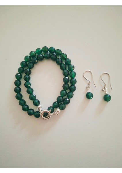 Akik Taşı Set Kolye ve Küpe fiyatları