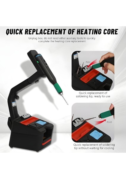 55G Kablosuz Şarjlı Havya Lehim Istasyonu 100-450°C Ayarlanabilir Sıcaklık Hızlı Isınma fırsatları