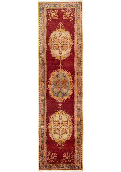 Miraz Kırmızı El Dokuma Güney Yolluk 99X379 cm