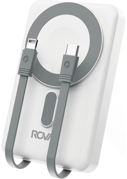 PWS625 10000 Mah 22.5W Süper Hızlı Şarj Destekli Powerbank – Kablosuz, Type-C & Lightning Dahili Kablo, Akıllı Saat Uyumlu fiyatları