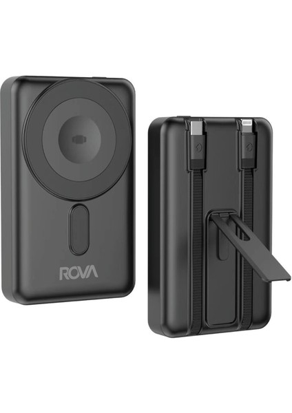 PWS625 10000 Mah 22.5W Süper Hızlı Şarj Destekli Powerbank – Kablosuz, Type-C & Lightning Dahili Kablo, Akıllı Saat Uyumlu modelleri