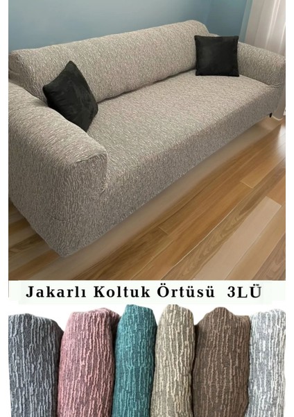 Jakarlı Koltuk Örtüsü , Kanepe Örtüsü ,chester Örtüsü Koltuk Kılıfı 3 Kişilik Bir Adet