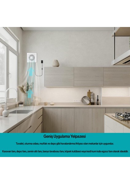 Elektrikli Wc Mutfak Büro Banyo Havalandırma 120 mm Aspiratör Fan Kirli Hava Kötü Koku Fanı 120 mm fırsatları