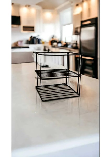 Dolap Içi Tabak Düzenleyici 3 Katlı Tabaklık Raf Siyah fiyatları