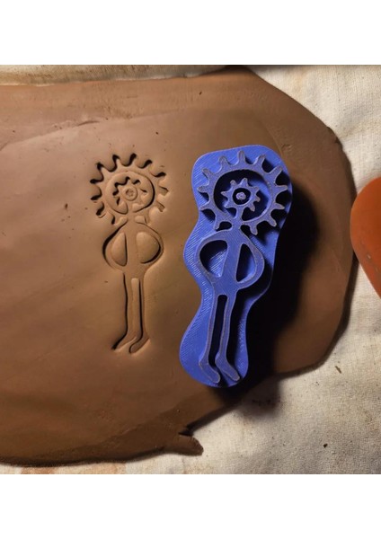 10 cm Seramik&polimer Kil Kalıp Güneş Adam Kil Kalıbı
