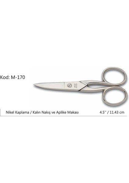 Rose Europe Kalın Nakış Makası Süper Kalite No:4.5 11,43 cm