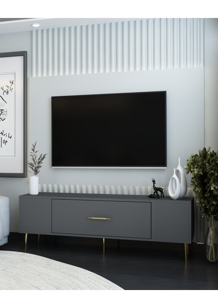 Dekosdd Tv Sehpası Antrasit-Altın fiyatları
