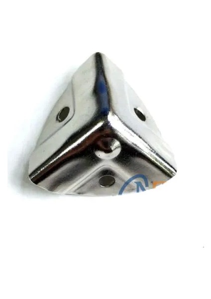 Dekoratif, Kutu, Sandık Köşesi - 35X22 Mm, Küçük, Nikel, 100 Adet