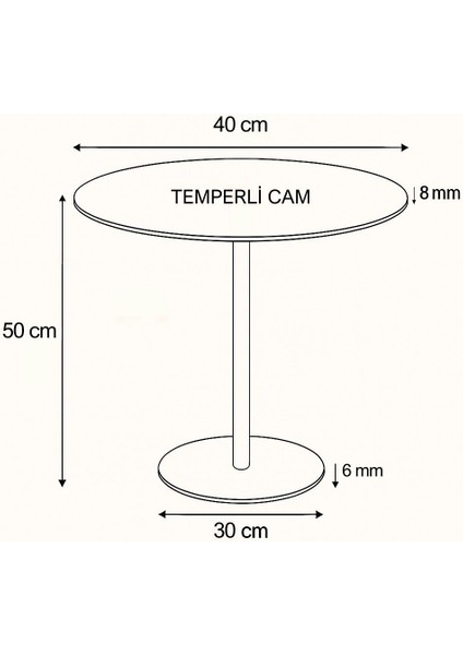 Modern 40 cm Zigon Yan Sehpa 8 mm Temper Cam modelleri