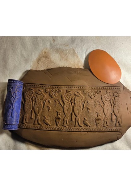 10 cm Yunan Doku Rulosu Seramik&polimer Kil Desen Oklavası