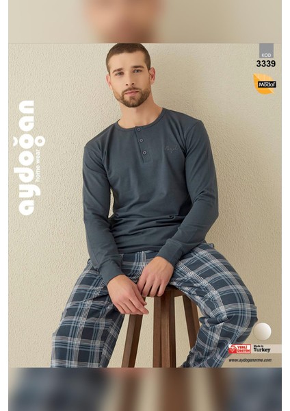 Erkek Civan Patlı Modal Lacivert Pijama Takımı 3339 fiyatları