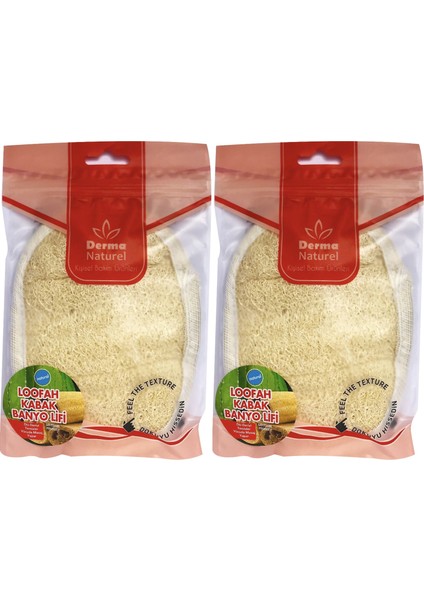 Loofah Kabak Banyo ve Yüz Lifi (15*24CM) Ms-10 (2 Li Set)