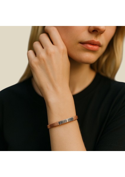 Saf Bakır El Çalışması Unisex Bileklik