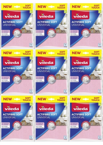 Actifibre Soft Universal New Soft Touch (Paket Içi 2 Li) (9 Lu Set)