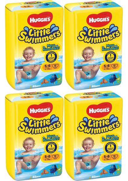 Huggıes Little Swımmers Mayo Bebek Bezi Beden:5-6 (12-18KG) 44 Adet (4pk*11)
