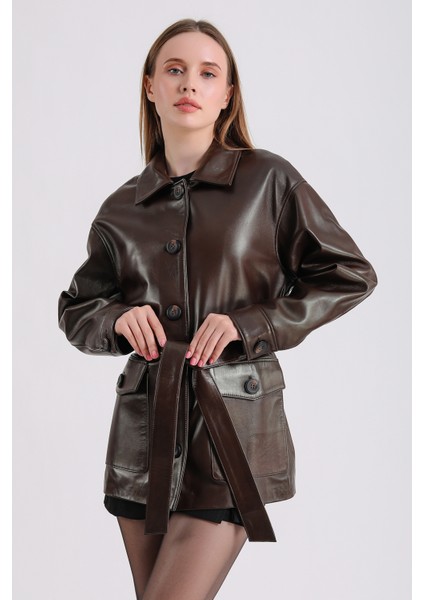 Clara Kadın Deri Mont