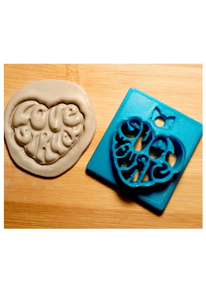 4cm Love Struck Polimer Kil Küpe Kalıbı Seramik Kalıp