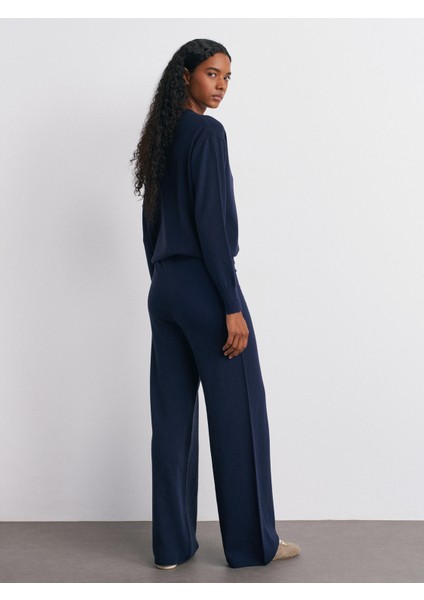 70163 Beli Lastikli Yünlü Triko Pantolon-Laci Mel. fiyatları