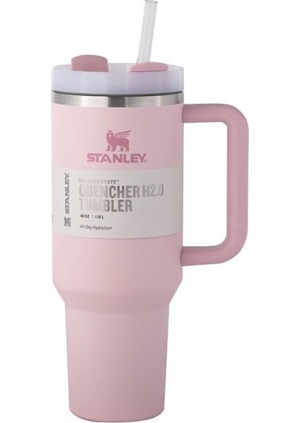 Quencher Pipetli Termos 1,18 L Açık Pembe