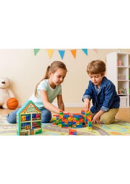Mini Kent 40 Parça Renkli Blok Oyun Seti modelleri