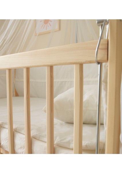 Elegance -Sallanır Ahşap Beşik Tam Set