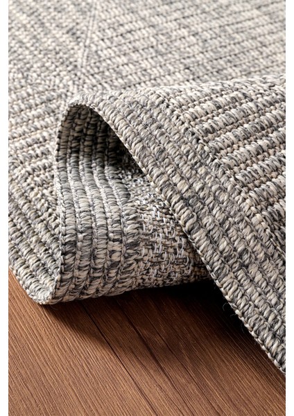 Boho 06 Gri Naturel Oval Jüt Halı Yolluk Jüt Taban Jüt Kilim Hasır Halı Otantik Oval Bohem Halı fiyatları