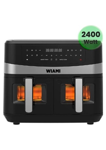 Airfryer 9 Lt Çift Sepet Camlı Akıllı Yağsız Hava indirimleri