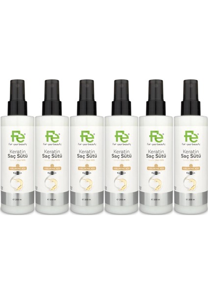Keratin Saç Sütü 200ML (6 Lı Set)