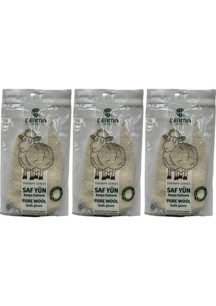 Therapy Saf Yün Banyo Eldiveni T-485 (3 Lü Set)