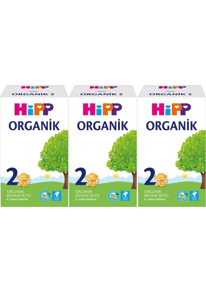 Organik Devam Sütü 600GR No:2 (6. Aydan Itibaren) (3 Lü Set)