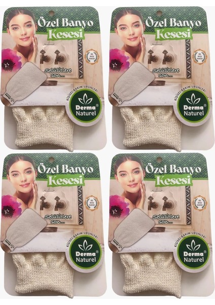 Özel Banyo Kesesi Ms-07 (4 Lü Set)