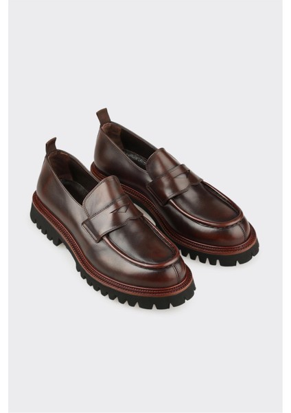 Kahve Deri Erkek Günlük Loafer fiyatları