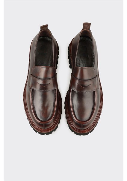 Kahve Deri Erkek Günlük Loafer fırsatları