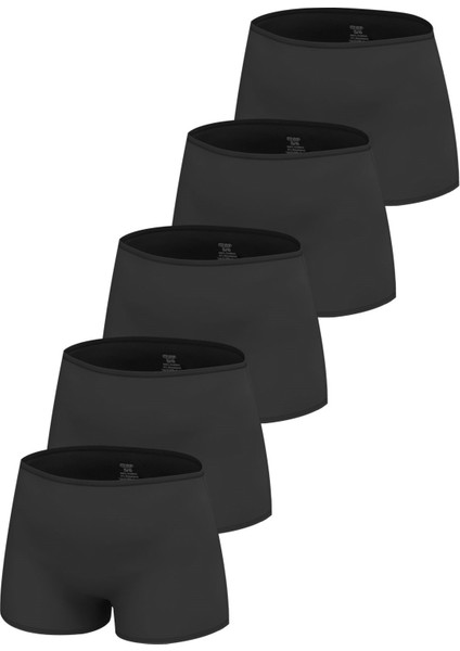 Premium 5’li Kız Çocuk Boxer - Hediye Kutulu, Pamuklu Kumaş, Ultra Yumuşak, Esnek Kalıp, Etiketsiz Tasarım, Kaliteli Ince Bel Lastik Tayt