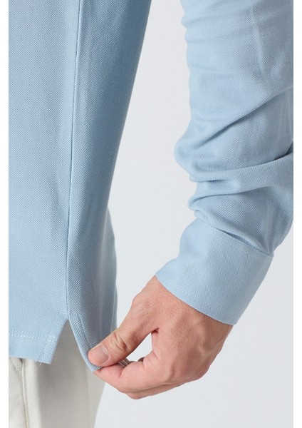 Erkek Uzun Kollu Polo Yaka Comfort Sweatshirt - Fırtına fırsatları