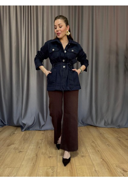 Gümüş Düğmeli Kuşaklı Ceket fiyatları