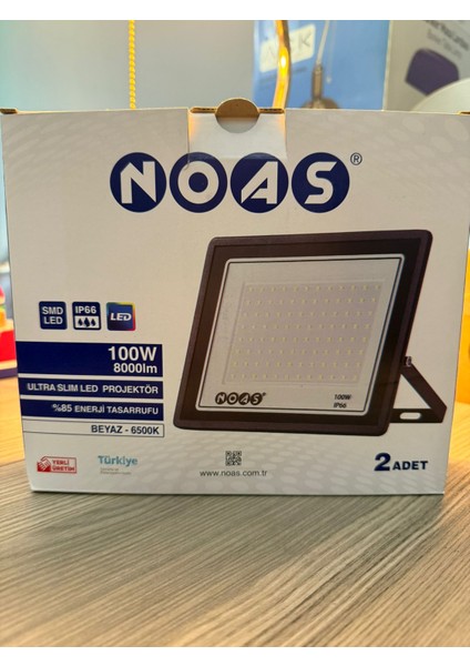 Aybekon Elektrik Noas YL70-0100 PROJEKTÖR100W (2ADET) Beyazrenk