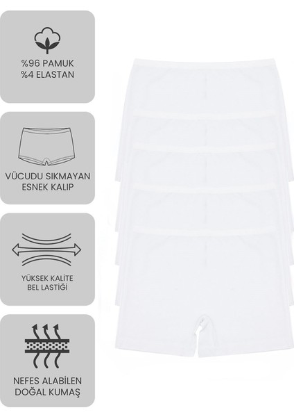 Premium 5’li Kız Çocuk Boxer - Hediye Kutulu, Pamuklu Kumaş, Ultra Yumuşak, Esnek Kalıp, Etiketsiz Tasarım, Kaliteli Ince Bel Lastik Tayt modelleri
