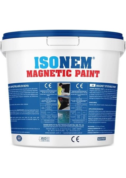 Isonem Magnetic Paint Manyetik Boya 5 kg Siyah