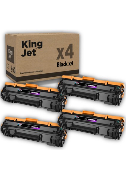 Kingjet Hp Uyumlu (150A) W1500A Standart Kapasiteli (4'lü Paket) Muadil Toner Çipli | Pro Mfp M141A