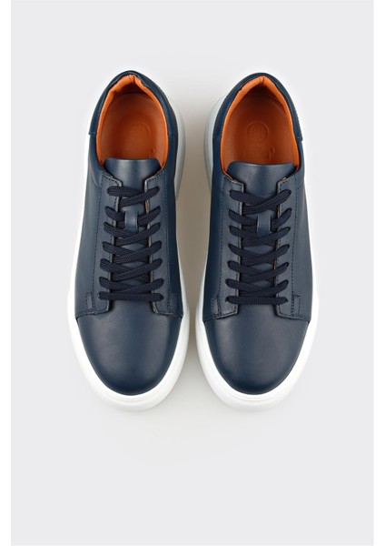 Lacivert Deri Erkek Günlük Ayakkabı fırsatları