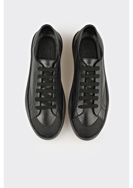 Siyah Deri Erkek Spor Ayakkabı fırsatları