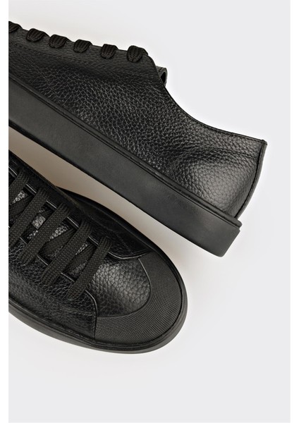 Siyah Deri Erkek Spor Ayakkabı indirimleri