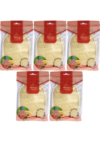 Loofah Kabak Banyo ve Yüz Lifi (15*24CM) Ms-10 (5 Li Set)
