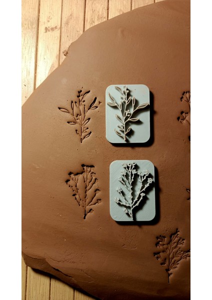 Çiçek Desenli Mühür Damga- Seramik&polimer Kil& Kurabiye Kalıbı modelleri