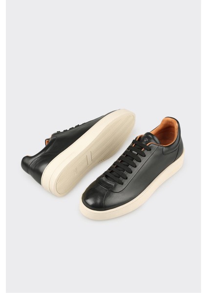Siyah Deri Erkek Spor Ayakkabı modelleri