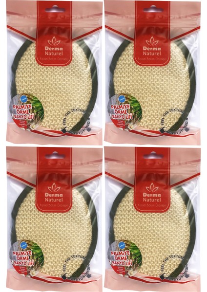 Örme Banyo Yüz Lifi (15*24CM) Ms-02 (4 Lü Set)