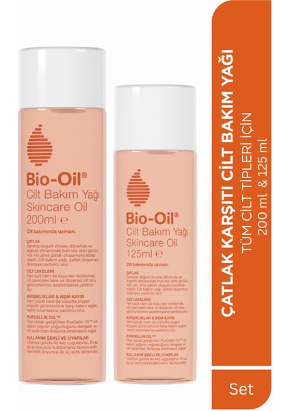 Catlak Karsiti & Leke Karsiti Nemlendırıcı Cılt Bakım Yağı 200 ml & 125 ml