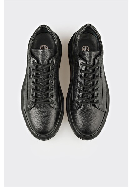 Siyah Deri Erkek Spor Ayakkabı fırsatları